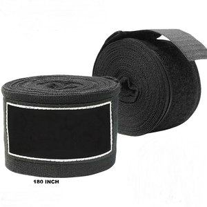 Vendas para manos duraderas de tela elástica de algodón, soporte para muñeca para entrenamiento de boxeo, equipo de protección deportiva para fitness y gimnasio - Product Image 1