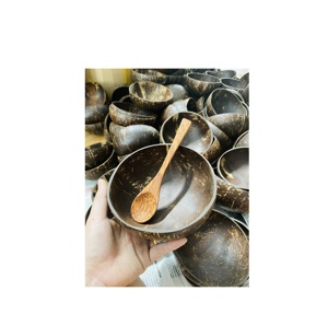 Approvisionnement d'usine du Vietnam vaisselle à la noix de coco personnalisée bol à soupe cuillère fourchette ensemble pour cadeau de mariage Souvenir maison jardin utilisation - Product Image 5