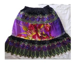 Falda Pohnpei bordada hasta el suelo con volantes florales informales para mujer, ropa Tribal polinesia de alta calidad, transpirable Natural - Product Image 3