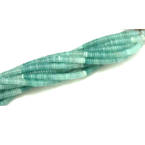 Cuentas Planas de Calcedonia Aqua Natural de 5-6 mm, Cuentas de Calcedonia Azul Cielo Lisas de 15 Pulgadas, Cuentas de Piedras Preciosas Heishi, Joyería al por Mayor - Product Image 5