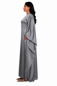 Premium Quality Luxury Polyester Abaya Dress with Flowy <b>Sleeves</b> Full Length Modest Casual Spring Women Wear Adults ODM - Product Image 4