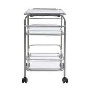 Wooden Hotel Trolley With 4 <b>Shelves</b> And 4 Swivel Casters Multi Functional <b>Rustic</b> Design For Home Use Hotel Bar Trolley Cart - Product Image 2