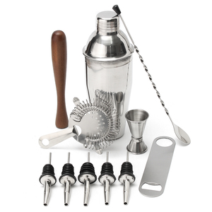Kit de shaker à cocktails multifonctionnel en acier inoxydable avec finition résistante aux rayures et ensemble complet d'accessoires de bar - Product Image 5
