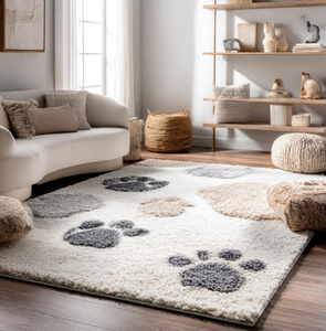 Tapis fait main tufté à la main en laine/soie, multicolore vibrant, écologique, antidérapant, style moderne, taille personnalisable disponible - Product Image 1