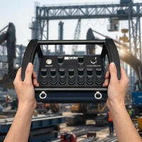 Control Remoto Inalámbrico Proporcional Hidráulico Industrial IP67 a Prueba de Polvo y Agua con Rango de Control Personalizado para Grúas Pórtico Portuarias