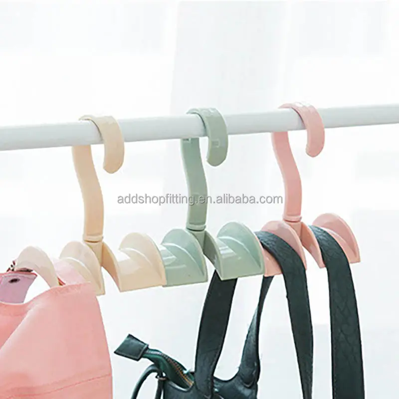Plastic hanger handbag holder purse organizer