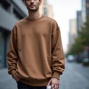Sweat-shirts amples pour hommes, en coton et polyester de haute qualité, sweat-shirts à capuche en molleton, sweat-shirts à fermeture éclair surdimensionnés pour hommes - Product Image 4