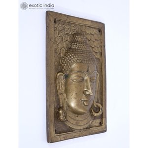 Bouddha en laiton de 9 pouces, décoration murale de style ferme - Product Image 4