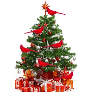 12 Pezzi di Uccelli Cardinali Rossi Artificiali con Clip, Decorazioni Natalizie per Albero, Uccelli Finti Decorativi - Product Image 2