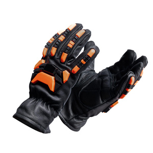High Performance Cut and Impact Resistant Gloves Genuine Goat Grain Nappa Leather Heavy Duty Hand Protection Mechanical Gloves - Product Image 5