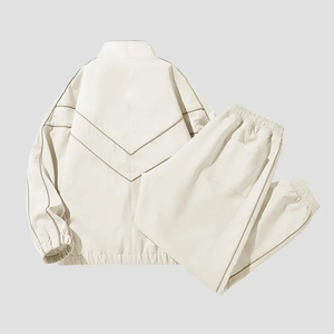 Conjunto Deportivo de Invierno para Hombre, Multicolor, Liso, con Sudadera con Capucha y Pantalones Deportivos, Color Negro - Product Image 2