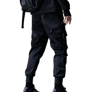 <b>mens</b> slim fit cargo pants <b>stretch</b> fabric multi pocket stylish casual urban wear cargo trousers - Product Image 5