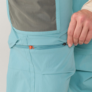 Unisex Softshell <b>Trousers</b> Waterproof Elastic Waist Regular Fit Outdoor Hiking Pants <b>Light</b> Blue With Pockets And Zip Closure - Product Image 6
