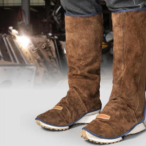 Cubrebotas de Soldadura de Alta Calidad, Resistentes al Calor y a las Llamas, Hechas a Medida con Cuero Vacuno - Product Image 5
