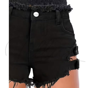 Shorts en jean pour femmes sur mesure en gros – Taille basse, haute qualité, très tendance - Product Image 6