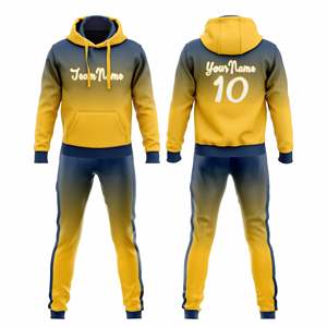 ชุดวอร์ม NEW YOU SPORTS แบบ unisex เสื้อฮู้ดและกางเกงขายาว สีดำพิมพ์ลายสีส้ม แห้งเร็ว ระบายอากาศได้ดี เป็นมิตรกับสิ่งแวดล้อม สไตล์สปอร์ต ลำลอง สำหรับฤดูใบไม้ร่วง - Product Image 2