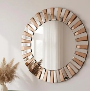 Venetian Starburst Wall <b>Mirror</b> Decorative <b>Round</b> Glass <b>Mirror</b> for Entryway <b>Bathroom</b> Vanity Home Decor - Product Image 1