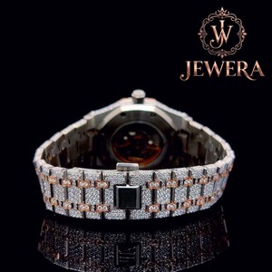 Reloj de Lujo Mossinate de Acero Inoxidable con Diamantes para Hombre y Mujer, Reloj de Cuarzo Resistente al Agua para Uso Diario, Oficina y Fiestas - Product Image 4