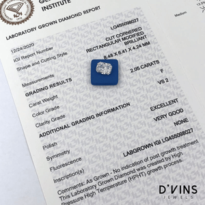 เพชร D'Vins Jewels รับรองโดย IGI เพชรเพาะเลี้ยงในห้องปฏิบัติการ ทรงเรเดียนท์คัท 1-5 กะรัต สีขาว D  สำหรับทำเครื่องประดับ - Product Image 4