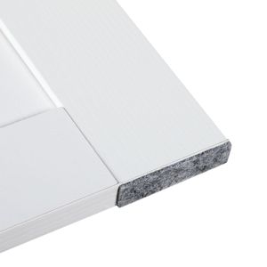 Gabinete plegable de escritorio convertible de pared de madera blanca compacta moderna con almacenamiento para el hogar o la oficina - Product Image 3