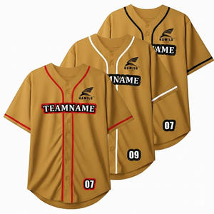 Ensemble de maillots de baseball pour hommes, vêtements de sport respirants à séchage rapide 100% polyester, logo personnalisé, pour adultes - Product Image 4