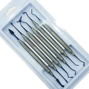Juego de 6 Instrumentos para Restauración Dental Manual, Instrumentos de Relleno de Composite con Recubrimiento de Plasma Azul, Acero Inoxidable - Product Image 6
