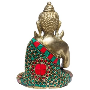 Sculpture de Bouddha en laiton de luxe, plaquée or, artisanale, pour la décoration de la maison et de mariage, meilleur prix - Product Image 6