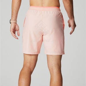 Best Selling High Quality Solid <b>Mid</b> Waist Double <b>Layer</b> Shorts Custom Made Casual Wear Men - Product Image 2