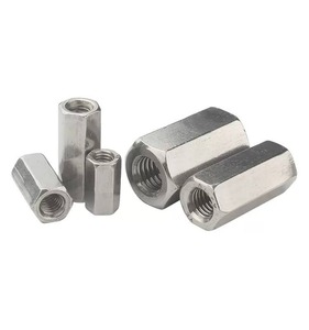 Tuerca hexagonal industrial larga de 8 mm, de acero, totalmente roscada, autoblocante, lisa, para maquinaria de construcción - Product Image 4