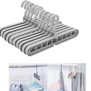 Wholesale Multi-function Hanger Wardrobe Storage Rack Clothes Hanger for Household Colorful <b>Plastic</b> Space Saving Folding 9 in 1 - Product Image 3