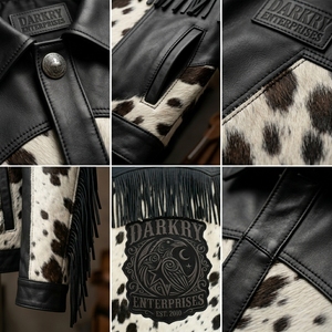 Chaqueta de cuero de vaca personalizada al por mayor para hombre, estilo occidental con flecos, fabricante, piel auténtica, piel sintética, abrigo informal, prendas de vestir exteriores para hombre - Product Image 6