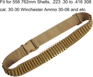 Ceinture porte-munitions en nylon pour 50 cartouches 556/762, calibre 308. Ceinture porte-cartouches de sécurité pour munitions AK .762 30-30 30-06 - Product Image 2