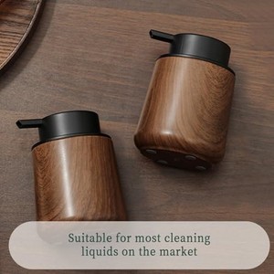 Distributeur de savon sculpté en bois de noyer en gros - Accessoires de salle de bain faits à la main - Product Image 4