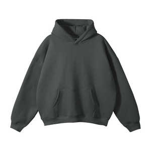 Sudaderas con Capucha para Hombre, al por Mayor, 100% Algodón, Sin Cordones, Gruesas, de Felpa, Hombros Caídos, Estilo Oversize, con Logotipo Personalizado - Product Image 3