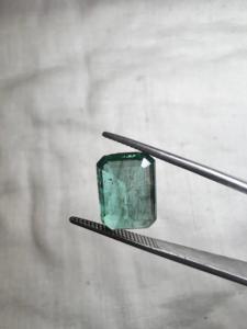 Émeraude naturelle zambienne de 3,78 carats, taille octogonale à facettes, pierre précieuse verte en vrac pour bijoux fins, bagues, pendentifs, vente en gros - Product Image 3