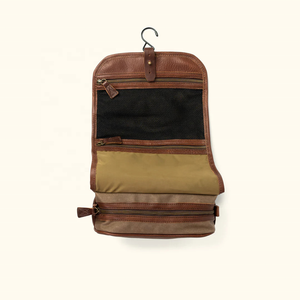 Customized Cosmetic Bags Wholesale Men Canvas Dopp <b>Kit</b> <b>Shaving</b> Portable Makeup Bag Toiletry Storage Bag - Product Image 3