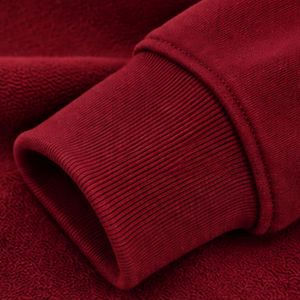 <b>Womens</b> Burgundy Red Oversized Sweatshirt <b>White</b> Graphic Letter Print Crew Neck Long Sleeve Casual Pullover Streetwear Fashion Top - Product Image 4