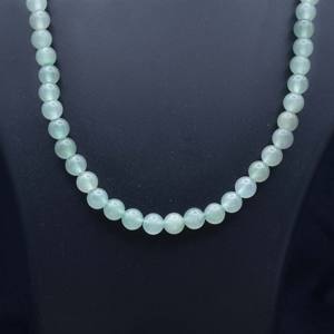 Collier en perles d'aventurine verte véritable avec fermoir plaqué or, bijoux en pierres précieuses vertes rondes, cadeau pour femmes - Product Image 6