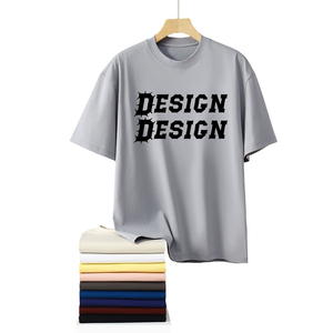 Camiseta de cuello redondo extragrande y gruesa para niños, con estampado personalizado, estilo vintage de verano, corte holgado para hombre. - Product Image 2