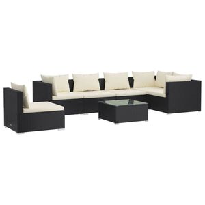 Conjunto de Muebles de Jardín en Negro y Crema - Product Image 2
