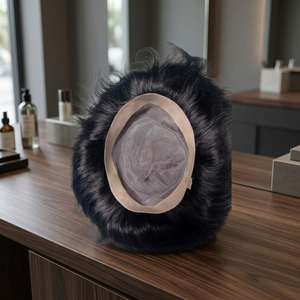 ท็อปเปอร์ผมแท้ Taz Hair BD Mono Base ความหนาแน่น 100% แบบลอนลึก ผมอินเดีย Remy ขนาด 28 มม. สีดำ แบบพันรอบศีรษะ ทรงกลาง ปมมองไม่เห็น - Product Image 2