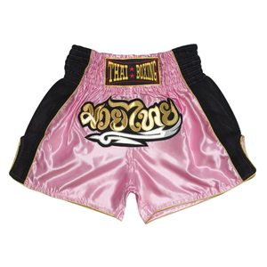 Muay Thai short premium satin fabric custom design breathable lightweight gym training <b>elastic</b> waistband fitness wear men women - Product Image 1