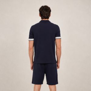 Men <b>Twin</b> <b>Set</b> Zip Polo Shirt and Shorts Casual Summer Two Piece Outfit Custom OEM ODM Wholesale Sportswear Matching Clothing <b>Sets</b> - Product Image 4