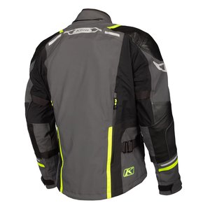 Veste de moto imperméable pour homme AMS SPORTS INTL, manches longues, gris jaune fluo, impression réfléchissante, pour toutes les courses - Product Image 4