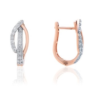 Boucles d'oreilles en or avec diamants naturels de qualité supérieure pour femmes, élégantes, taille brillant ronde, bijoux de mode pour mariée, cadeau - Product Image 2