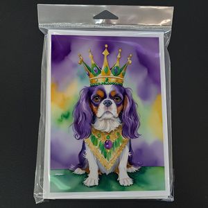 Cavalier Spaniel King of Mardi Gras การ์ดอวยพร8ใบขนาด A7แปลกๆ5x7พร้อมซอง - Product Image 3