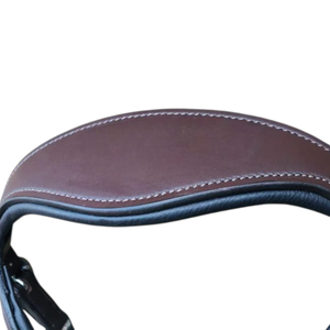 Bridon Cavesson Anglais ADIBA OVERSEAS de Haute Qualité avec Muserolle et Frontal Rembourrés, Boucles en Acier Inoxydable, Reins en Cuir, Logo Personnalisé, Taille Personnalisable - Product Image 2