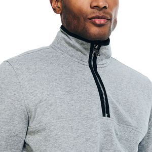 Sudaderas de Manga Larga con Media Cremallera para Hombre al por Mayor, Diseño Personalizado, Estilo Hip Hop, Ropa Urbana, Sudaderas de Invierno, Servicio OEM Disponible - Product Image 6