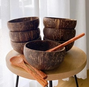 Eco Friendly <b>Coconut</b> Bowl High Quality Handmade Natural <b>Shell</b> Durable Polished Reusable Kitchen Serving Dining Item - Product Image 1