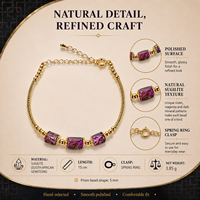 Bracelet porte-bonheur tendance en pierres précieuses naturelles, énergie positive, méditation, bijoux raffinés, bracelet pour cadeaux d'anniversaire